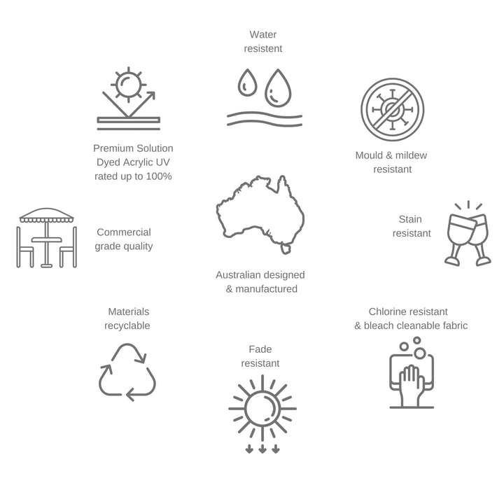 Campbell Parade - Black Stripe Scalloped Cushion - originalparasolcompany