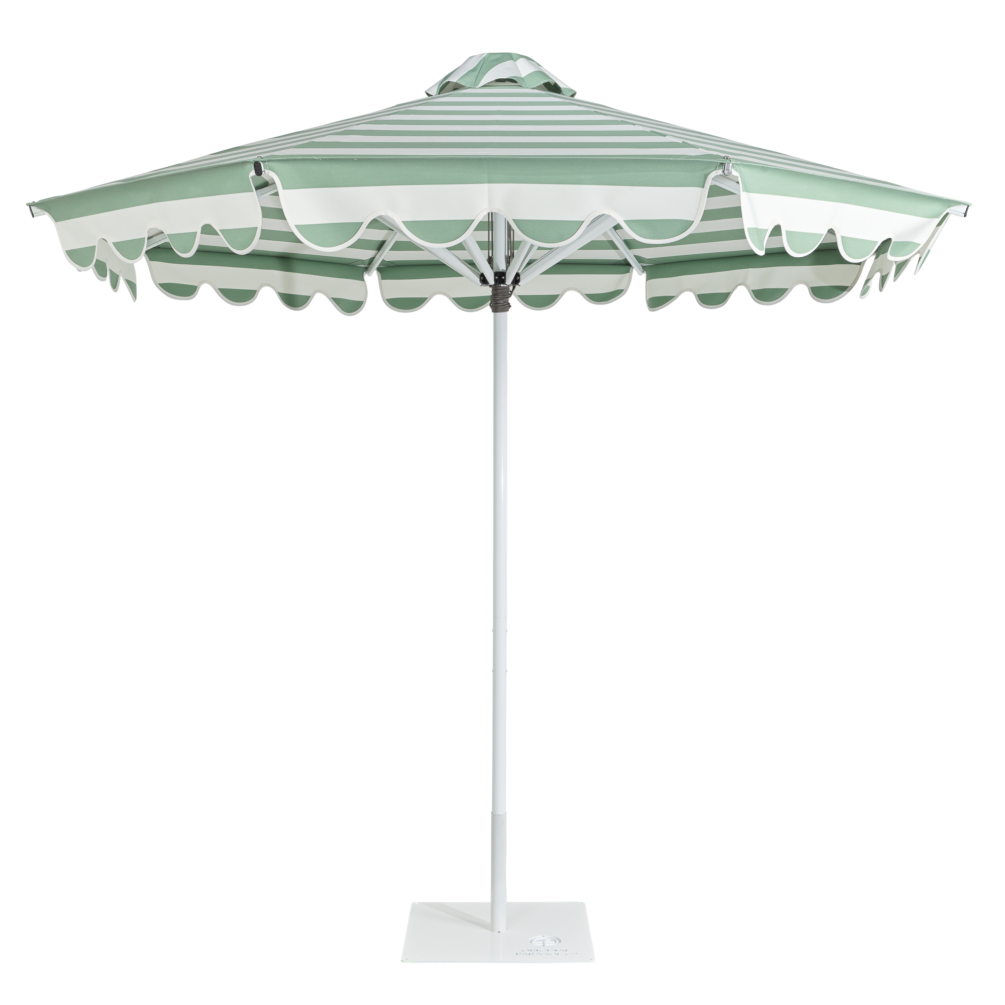 Horiztonal Stripe Umbrella Sage Front 