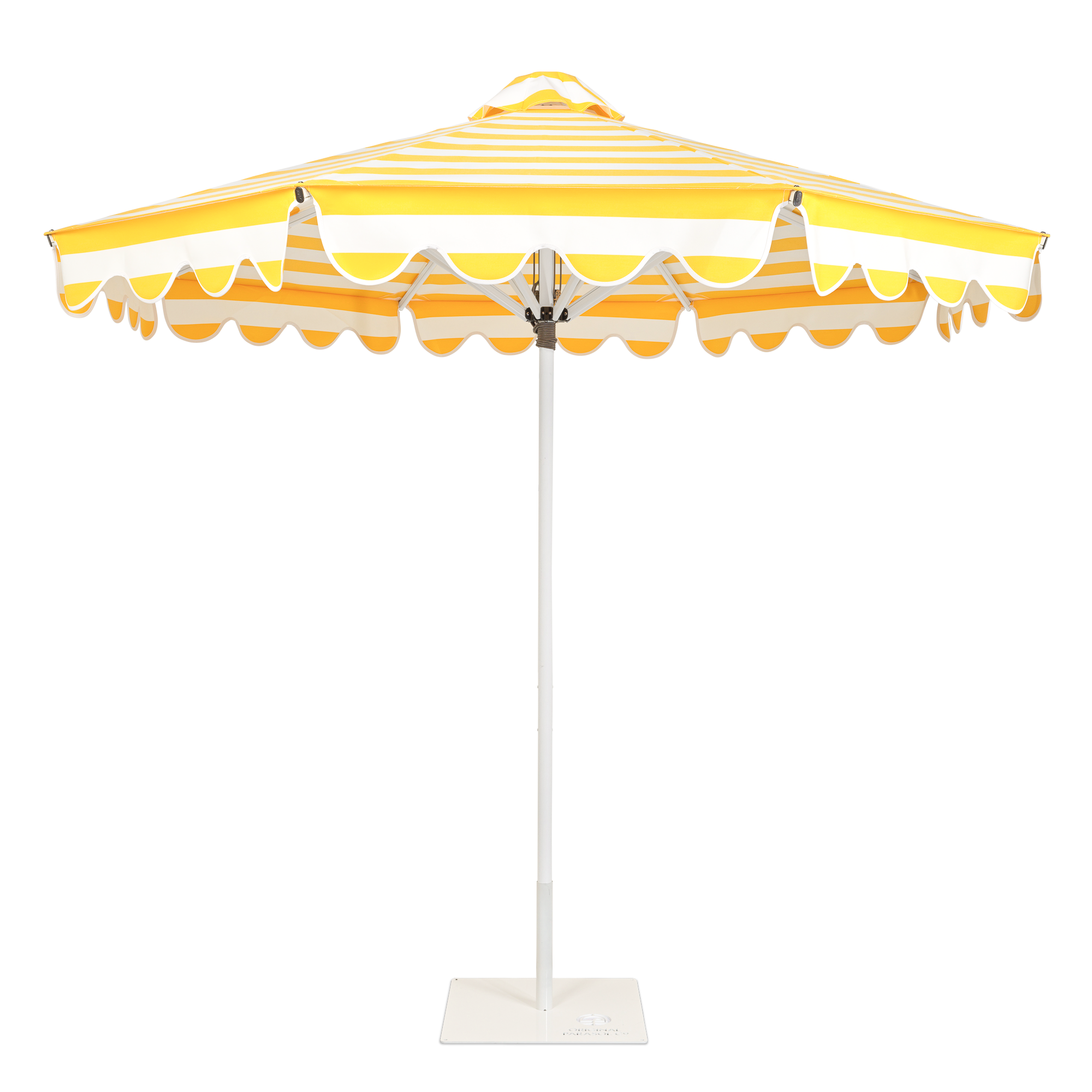 Horiztonal Stripe Umbrella Yellow Front 