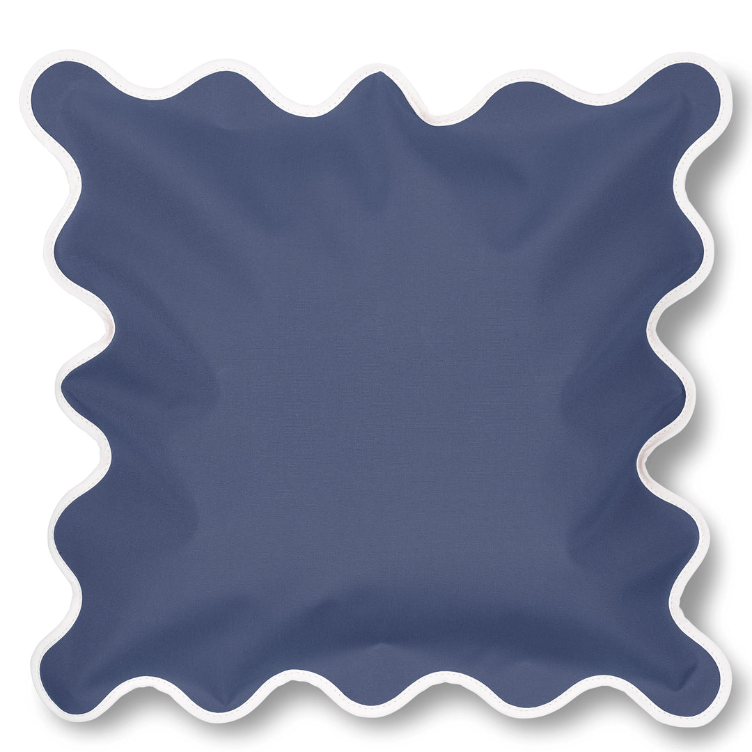 Campbell Parade - Navy Scalloped Cushion