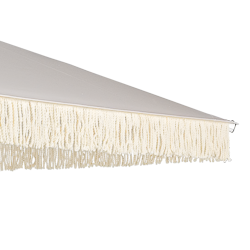 Natural bullion fringe close up