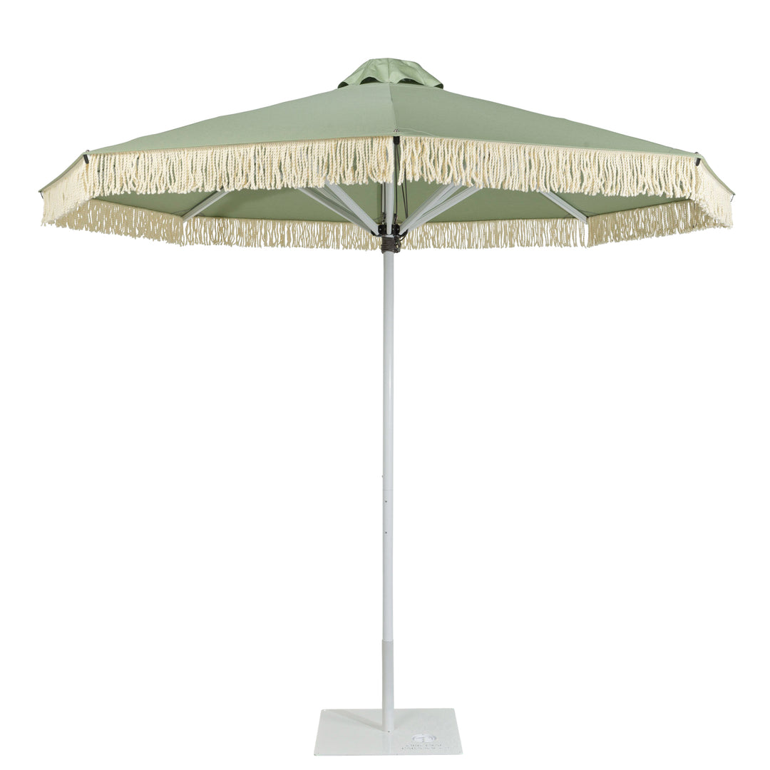 The Fitzroy Light Sage & Natural Bullion Fringe - originalparasolcompany