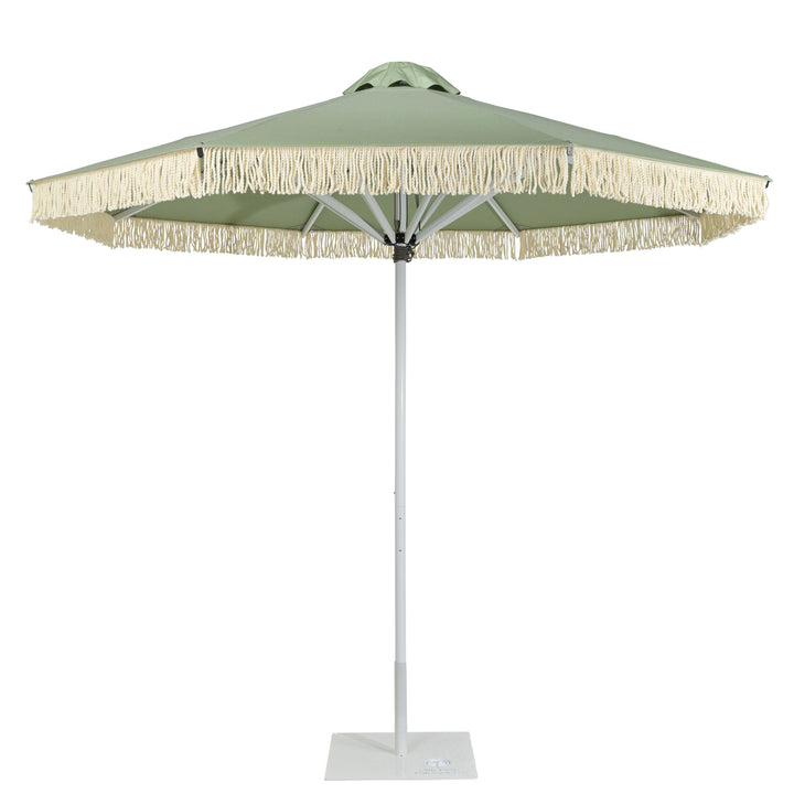 The Fitzroy Light Sage & Natural Bullion Fringe - originalparasolcompany